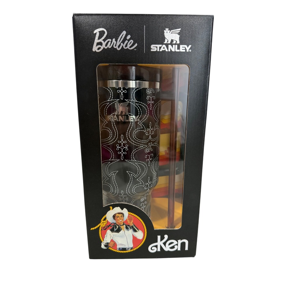 Stanley x Barbie Western Ken Quencher H2.0 FlowState Tumbler 40oz Black Limited